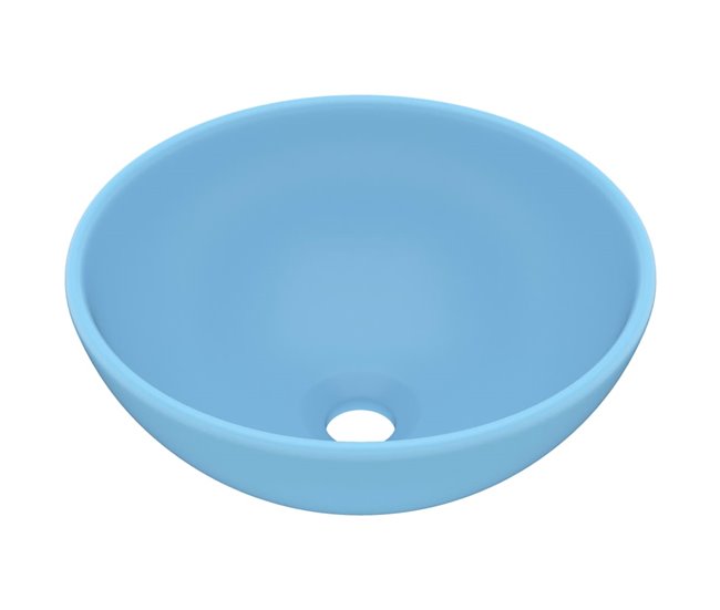 Lavatório - Lavabo - Pia de banheiro redondo Azul Claro