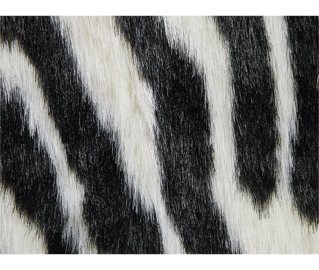 Beliani Decoração em pele de ovelha NAMBUNG 60x90 Branco/ Preto