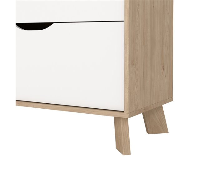 Cómoda dupla IKAST 6 gavetas cor branca Branco
