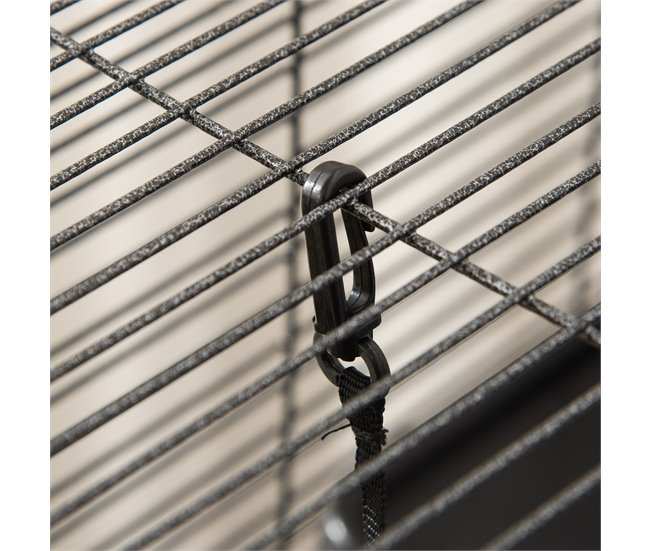 Gaiola para Roedores Metal, Nylon e PP PawHut Cinza