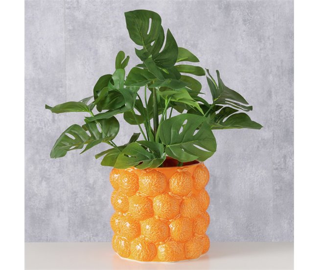 Vaso de flores ORANGE 15cm vaso de porcelana da marca BOLTZE  Laranja