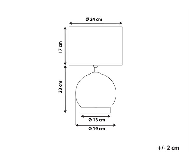 Beliani Candeeiro de mesa UELE Branco