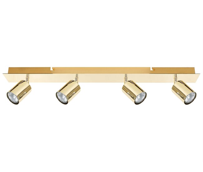 Beliani Iluminação de tecto TIGRIS Dourado