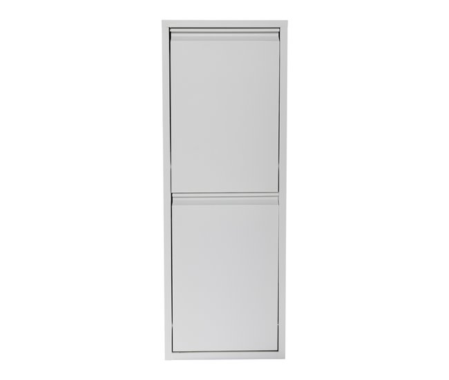Sollentuna 28 L armário de plástico metálico para o lixo Branco