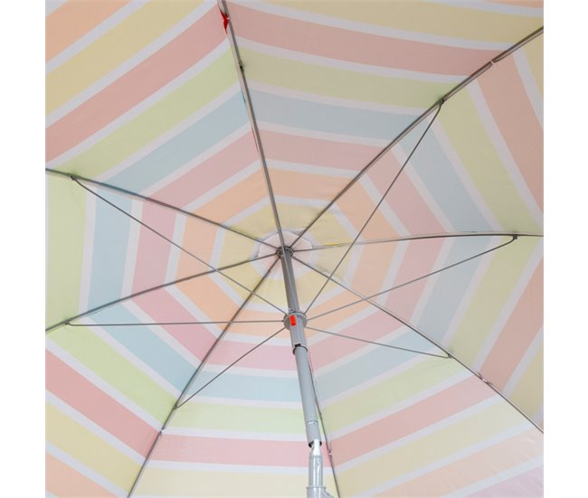 Aktive Guarda-chuva de praia inclinável riscas multicoloridas 200 cm UV50 Multicor