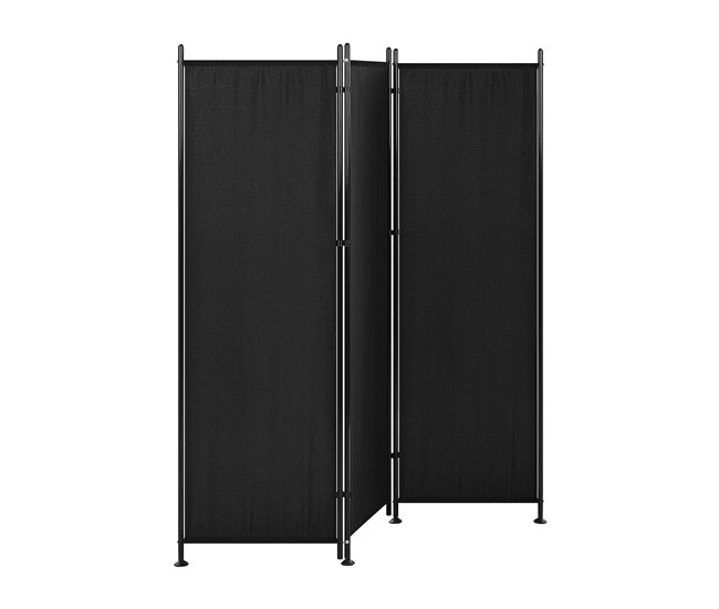 Beliani Biombo dobrável NARNI 161x2 Preto