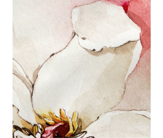 Capa de almofada White Peonies Multicor