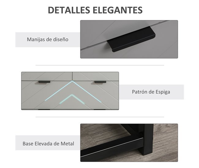 Armário de Armazenamento Placa de partícula E1, Metal HOMCOM 80 Multicor