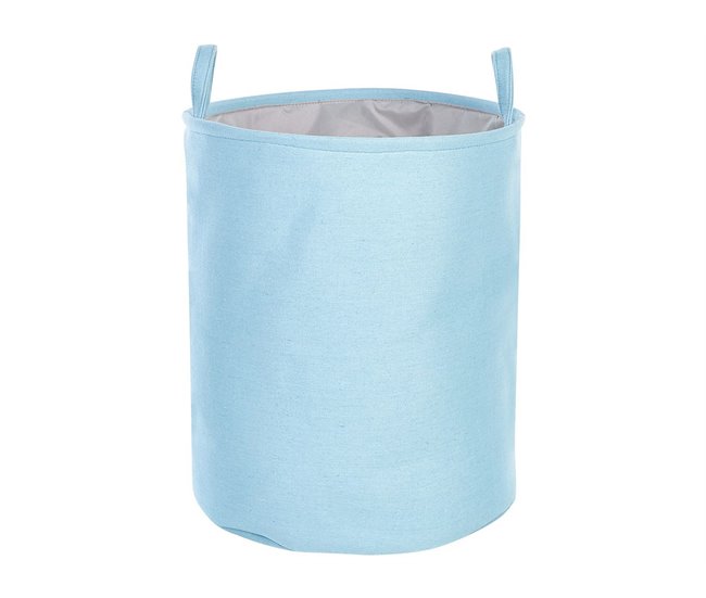 Beliani Cesto de roupa ARCHA Azul Claro