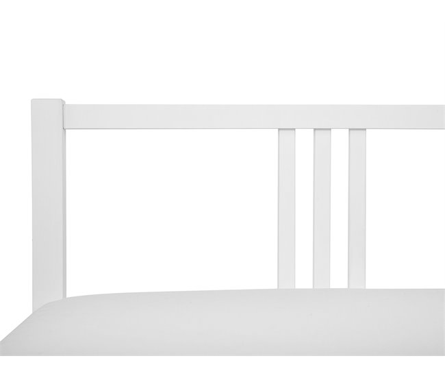 Beliani Cama Madera de pino VANNES 167x209 Branco