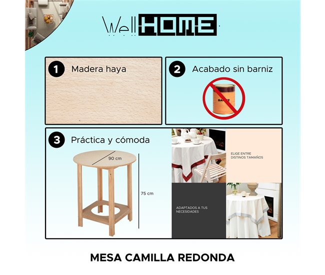 Mesa extensível Gazte Natural