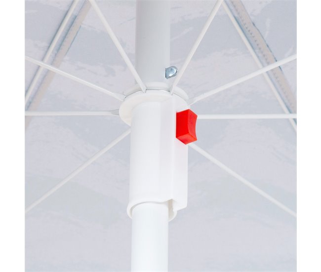 Aktive Guarda-sol de praia de 8 nervuras, ondas com revestimento Azul