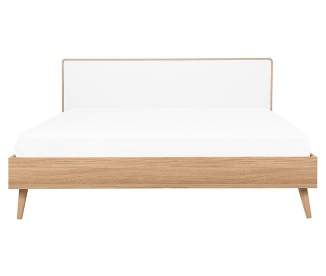 Beliani Cama com estrado MDF SERRIS 168x215 Castanho