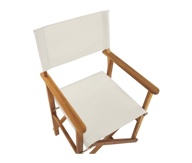 Beliani Cadeira de jardim CINE Branco/ Bege