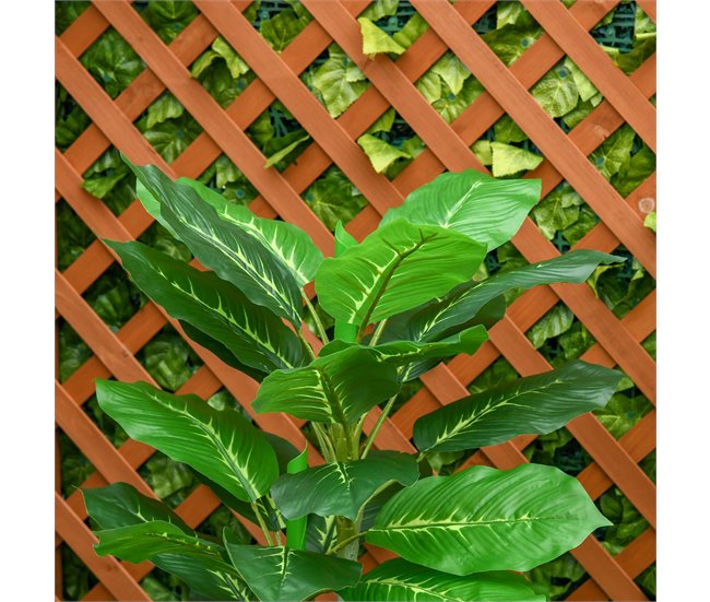 Árvore Perene Artificial PE, PEVA, Aço e Cimento HOMCOM Verde