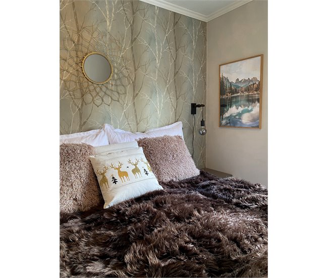Beliani Almofada decorativa DONNER Branco/ Bege