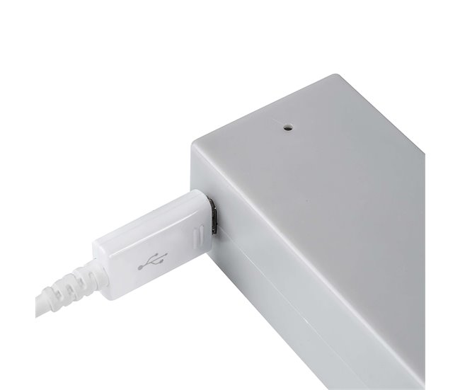 Barra de pendurar guarda-roupa Castor com luz LED e sensor de movimento Cinza