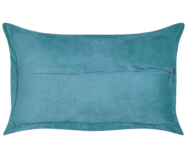 Conjunto de almofadas decorativas ZINNIA Beliani 47x27 Azul/ Verde