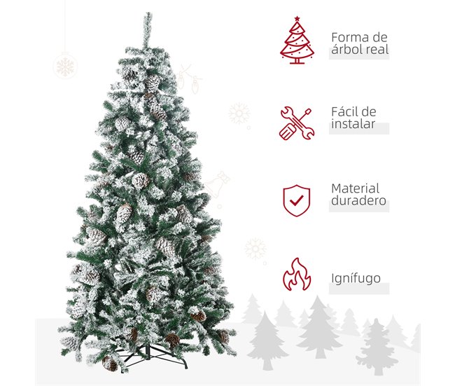 Árvore de Natal HOMCOM 830-751V01GN Verde