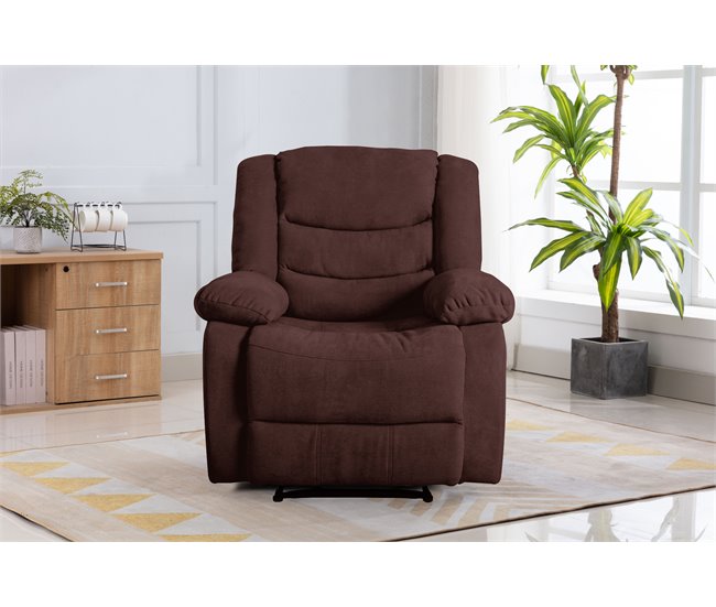 Poltrona CHEF2 relax em tecido Chocolate