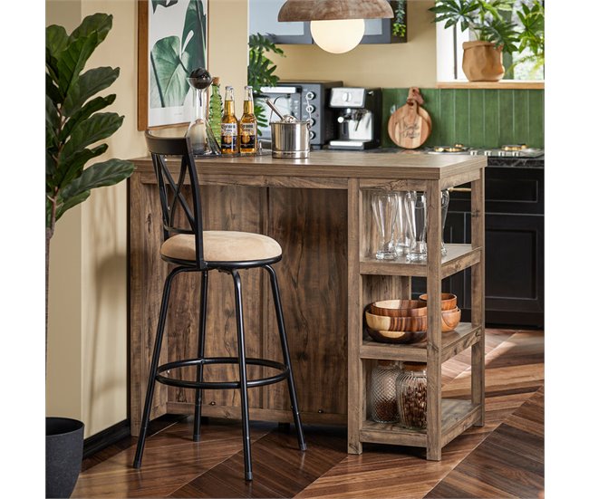 Aparador de jantar com compartimentos cúbicos SoBuy SVW20-N Natural