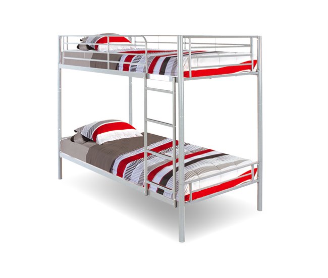 Beliche 90x190 com barreira protetora JORDAN Cinza