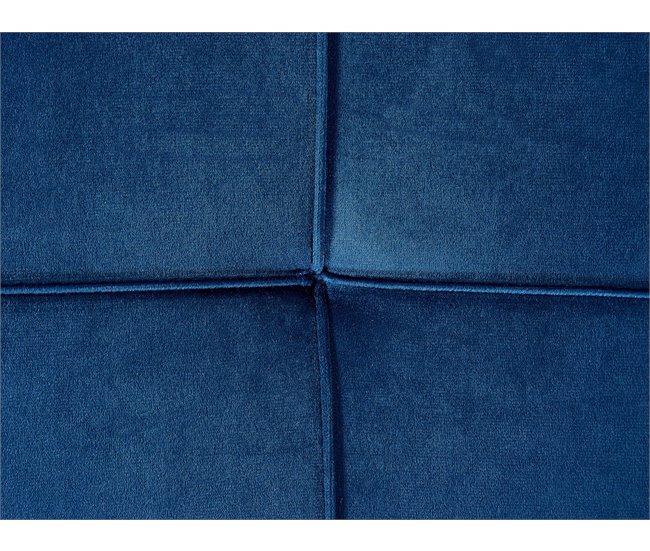 Beliani Chaise longue izquierdo Terciopelo GONESSE Azul Marino