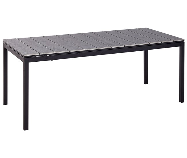 Beliani Mesa extensível TOFANE 198x90 Cinza