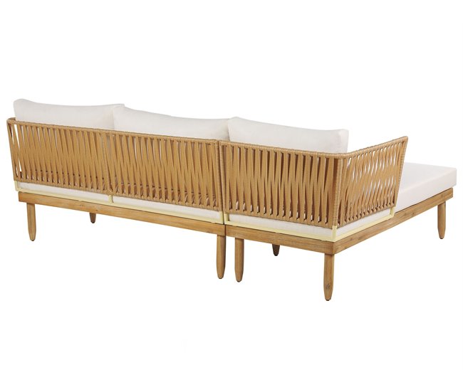 Beliani Conjunto de jardín CREMONA Branco/ Bege