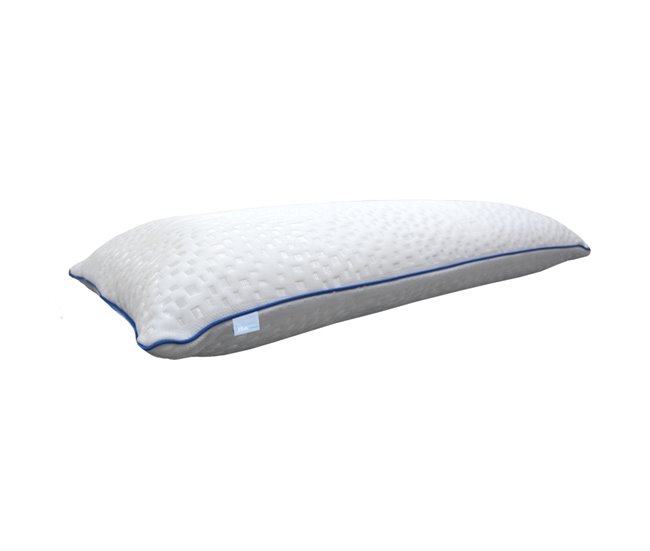Almofada BELLADREAMS de Núcleo Visco Elástica 150x40 Branco/ Azul