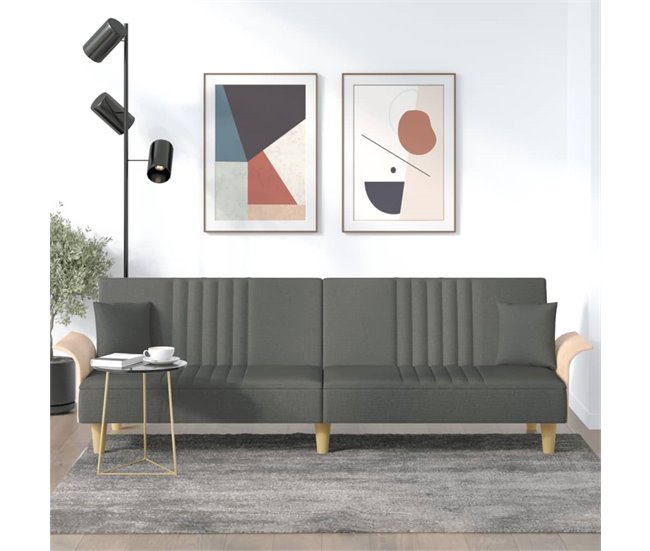 Sofá-cama, Sofá conversível Cinza Escuro