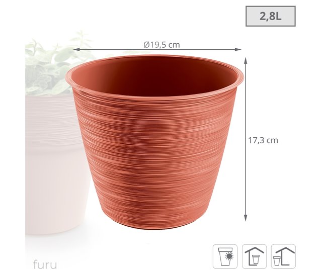 2,8L Furu Pot Castanho