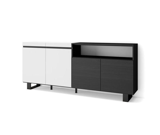 Aparadores para sala 200 Branco/ Preto