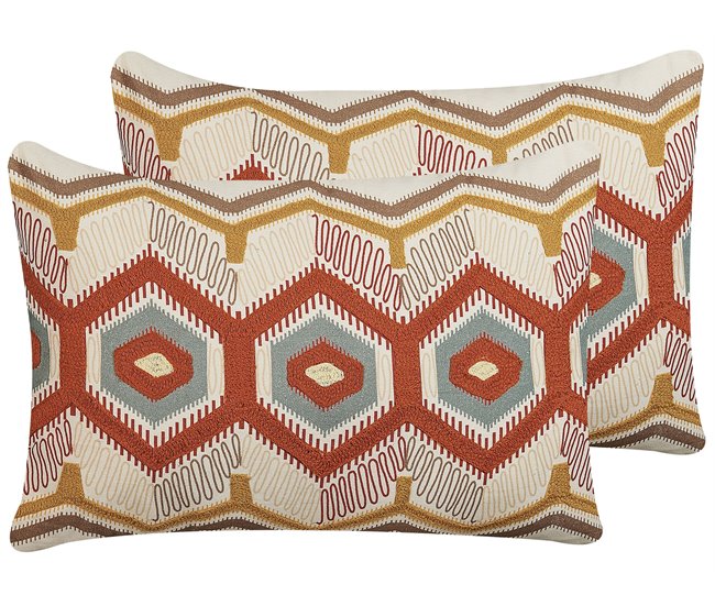 Beliani Cojín decorativo MAJRA Multicor