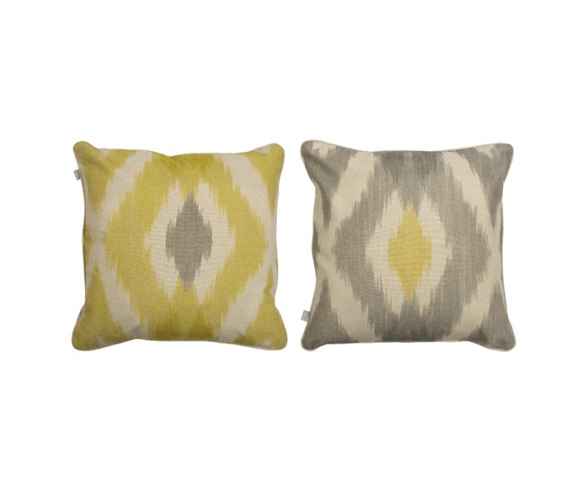 2 Capas de almofada 85% algodão 15% linho FORMENTERA QUADRADO Amarelo