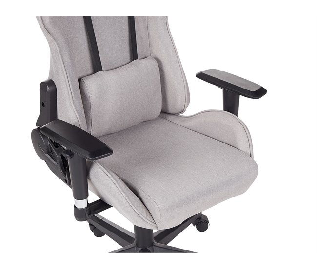Beliani Cadeira de Gaming WARRIOR Cinza Claro