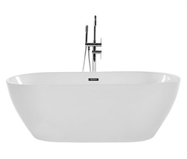 Beliani Bañera independiente NEVIS 75x150 Branco