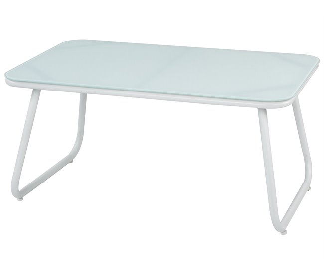 Beliani Conjunto lounge Aço POMONTE Branco