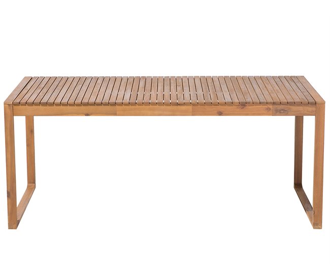 Beliani Mesa de refeição SASSARI 90x180 Madeira Clara