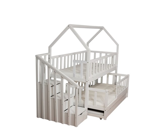 Cama de cabine para 2 crianças 80x160