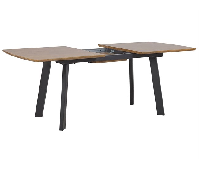 Beliani Mesa de jantar SALVADOR 90x160 Castanho