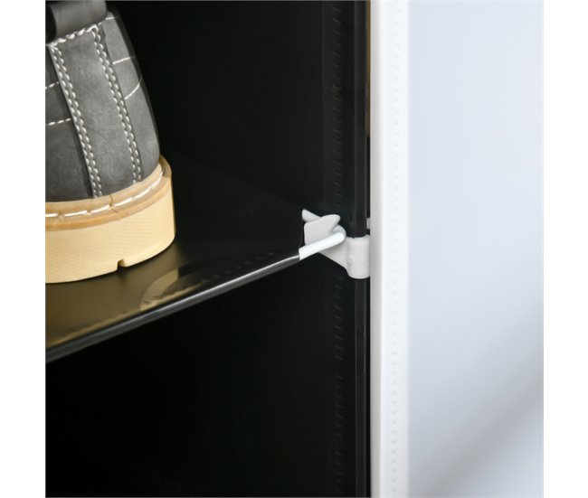 Armário Modular 12 Cubos PP e Aço HOMCOM 125 Branco