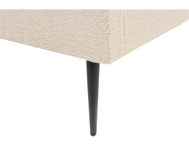 Beliani Cama com estrado Bouclé FLAYAT 193x215 Bege