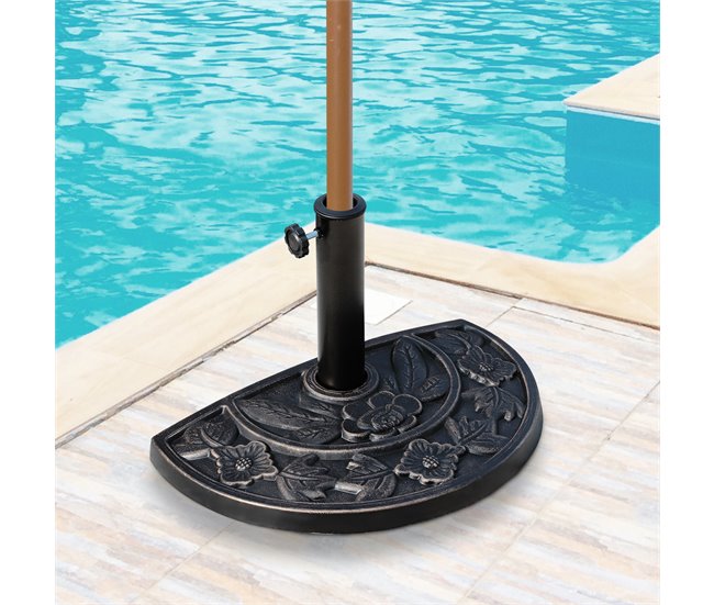Base Chapéu de Sol Resina e Aço Outsunny Estampado