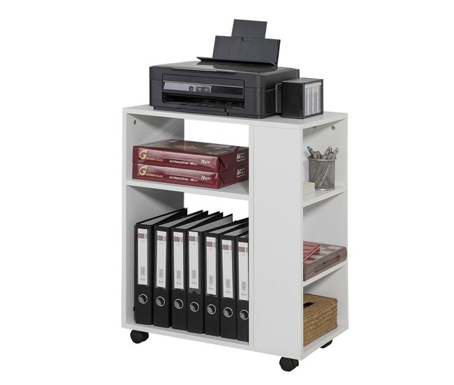 Mesa de apoio com rodas FBT68-W SoBuy Branco