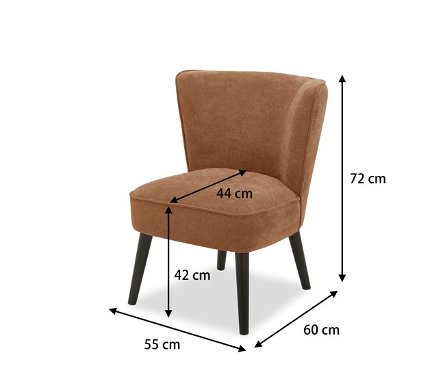 Cadeirão decorativo NINA Terracota