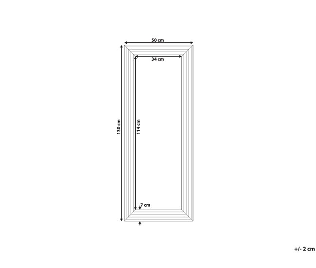 Beliani Espelho CHATAIN 50x3 Cinza