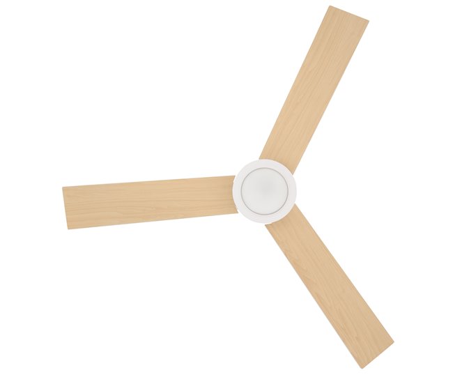 Ventoinha de Teto Metal, MDF e Vidro HOMCOM Branco