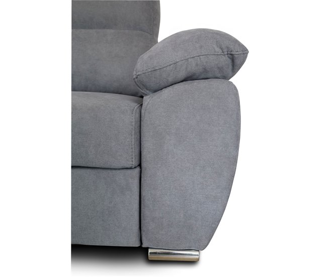Sofá de canto KENDAL com cama e arca Cinza
