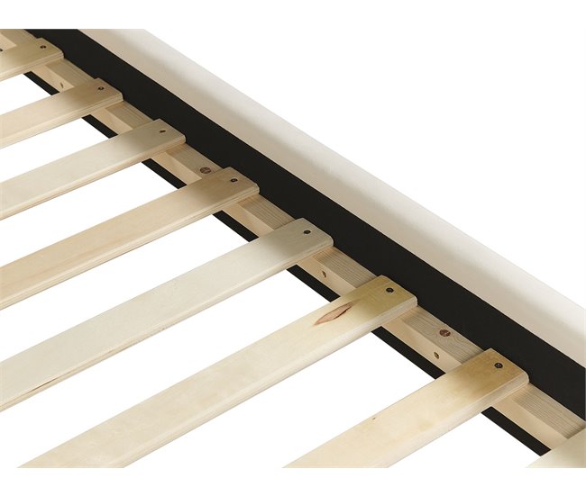 Beliani Cama com estrado Veludo ARETTE 184x206 Bege